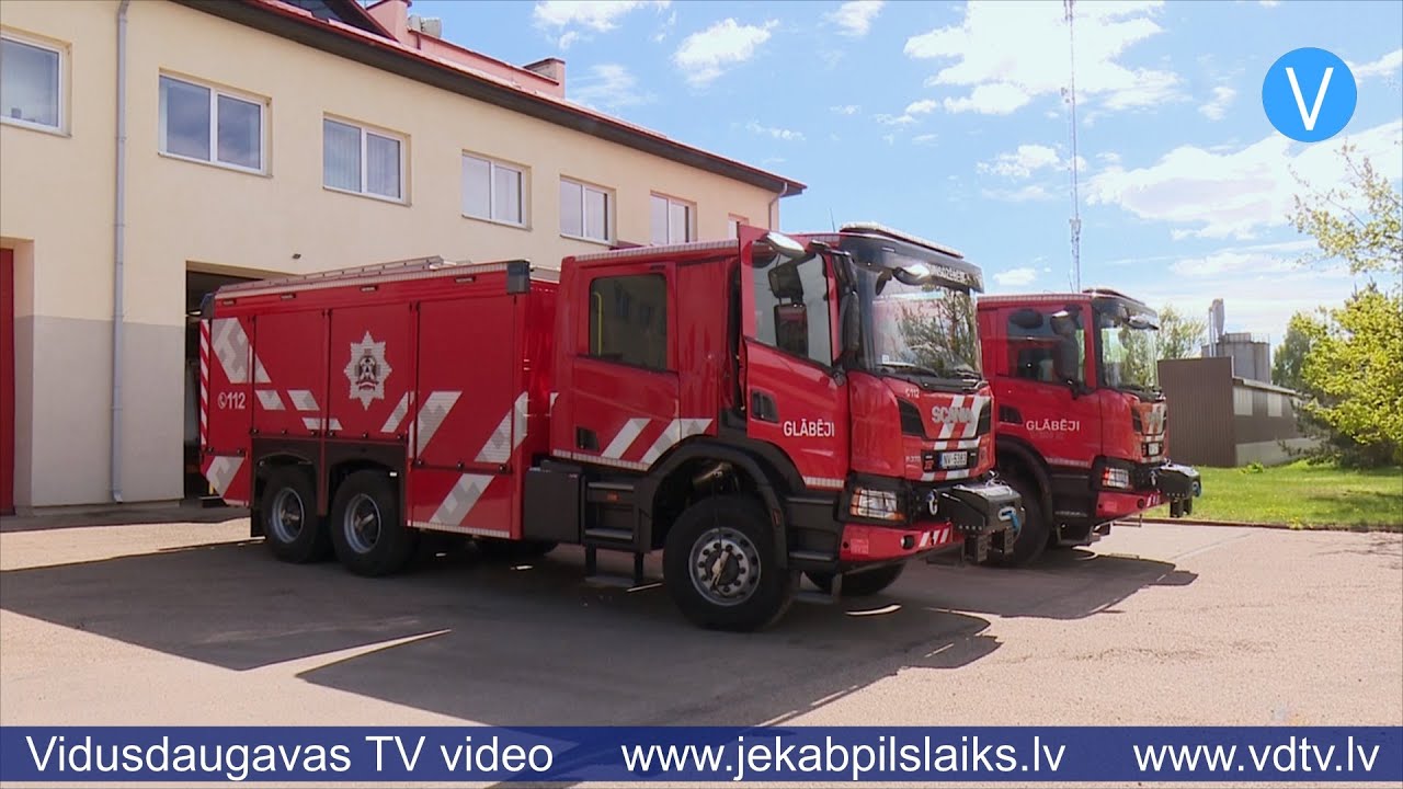 Jēkabpils ugunsdzēsēji saņem divas jaunas ugunsdzēsības mašīnas