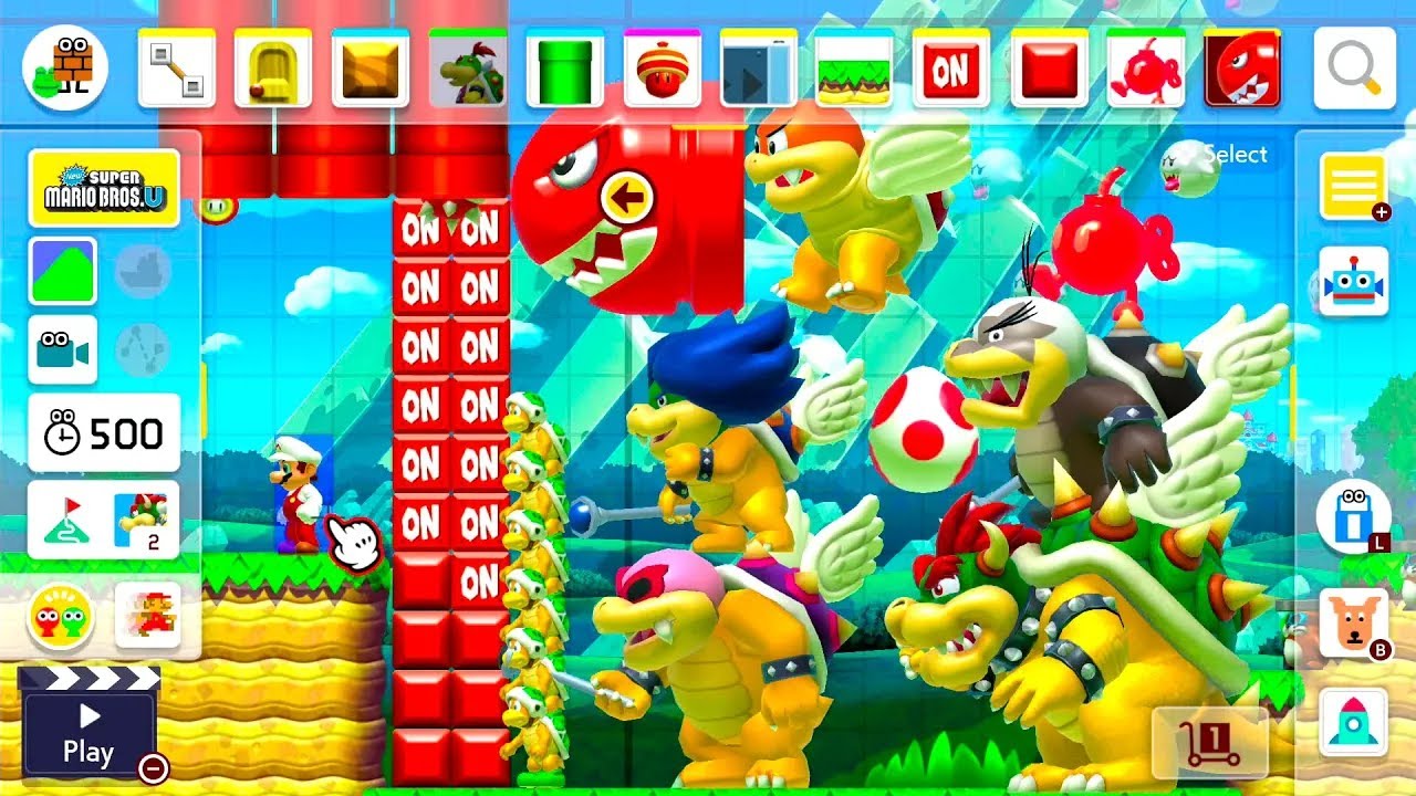Super Mario Maker 2 - All Bosses Course Maker Experiment!