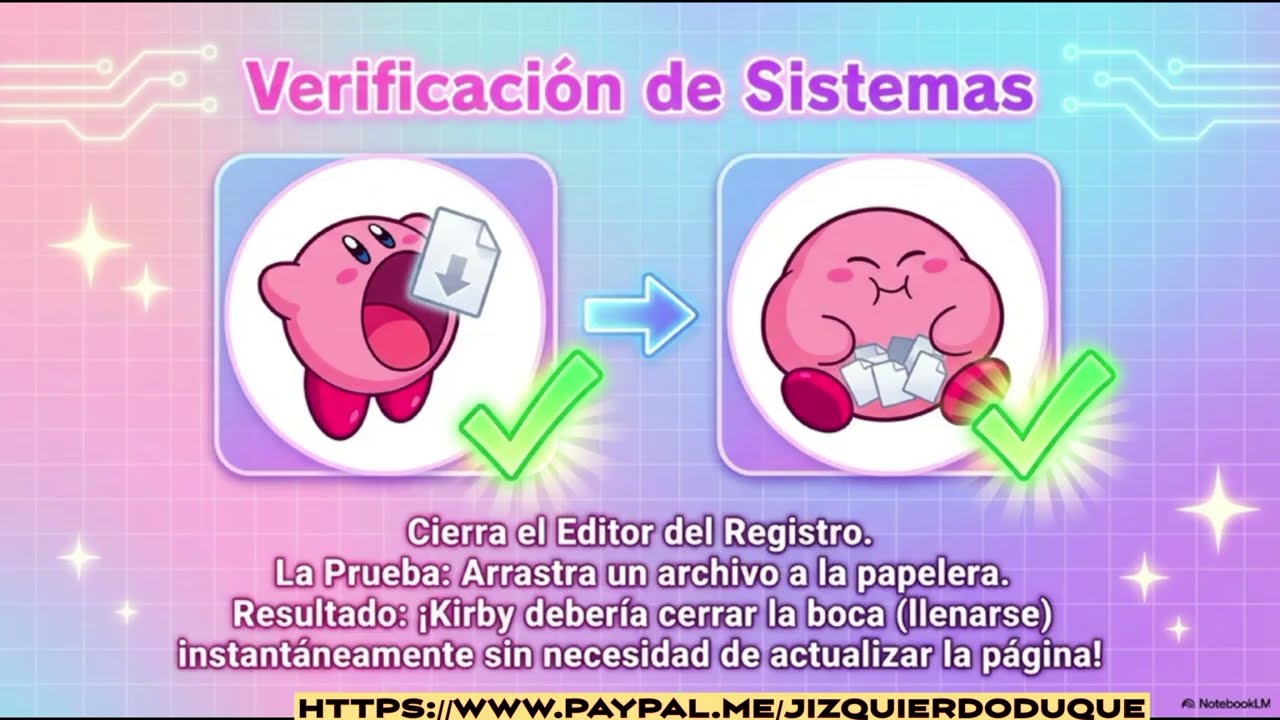 Personalizar  papelera de reciclaje con cualquier personaje o persona, en este video: Kirby 