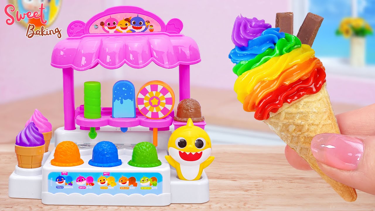 💞Rainbow Ice Cream Ideas💞How To Make Miniature Rainbow Ice Cream Cake Decorating Ideas💞Sweet Baking💞