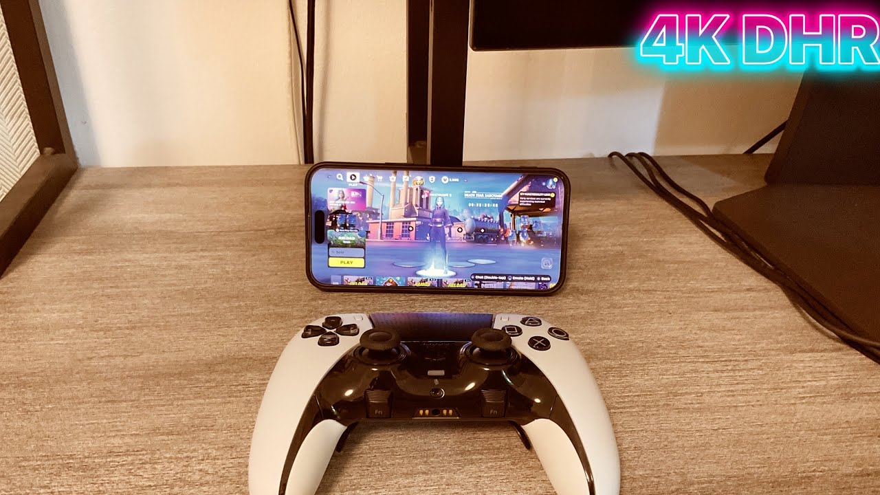 FORTNITE ON IPHONE 15 PRO MAX 4K,120FPS WITH PS5 Controller