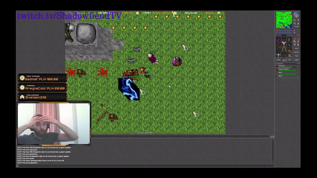 Tibiantis compilation of funny moments & fails  (Profesorek, Losciq, Melfonide, IskaGaming and more)