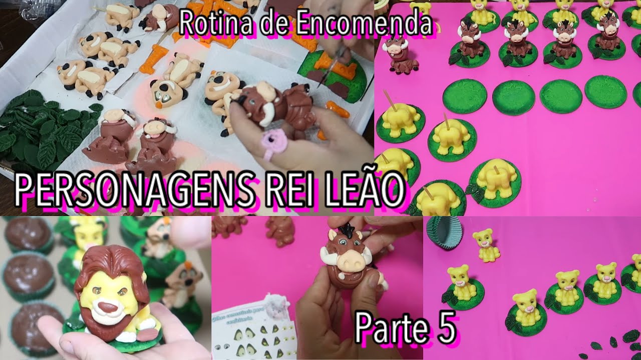 PERSONALIZANDO DOCES TEMA REI LEÃO- FAZENDO OS PERSONAGENS DE PASTA DE LEITE EM PÓ- PARTE 5 - VLOG