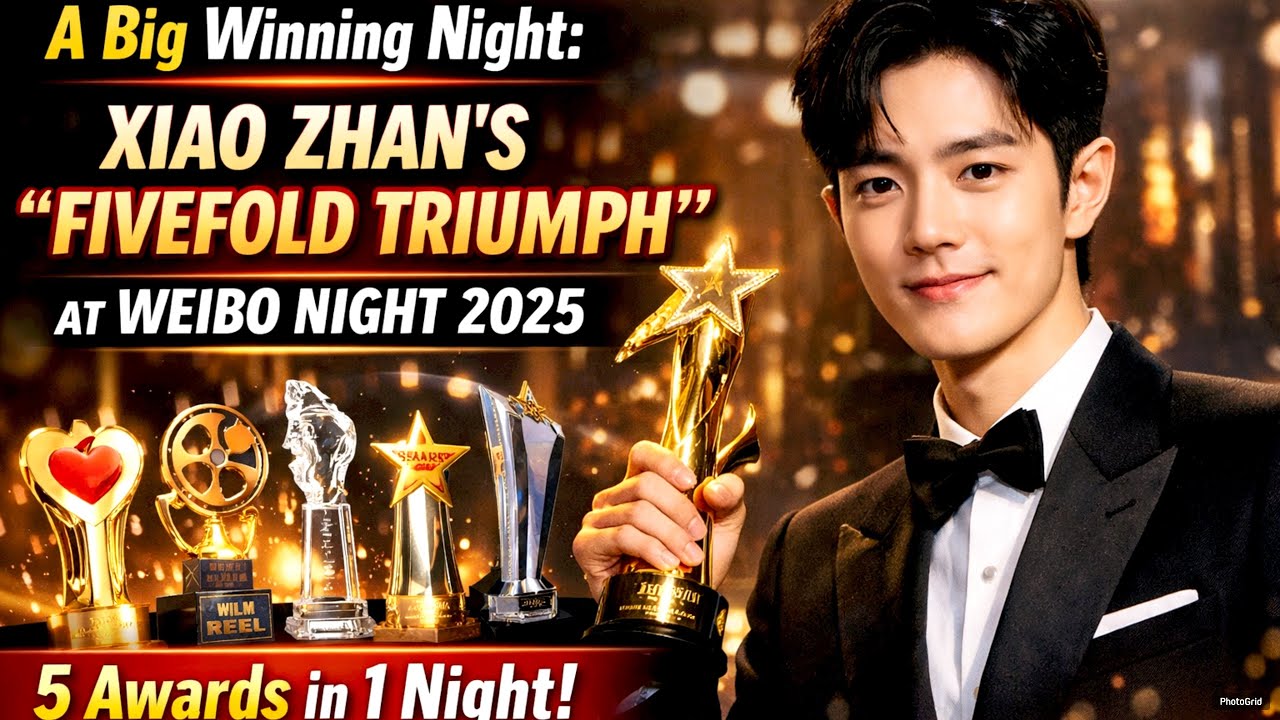 🔥 A Big Winning Night: Xiao Zhan’s “Fivefold Triumph” at Weibo Night 2025