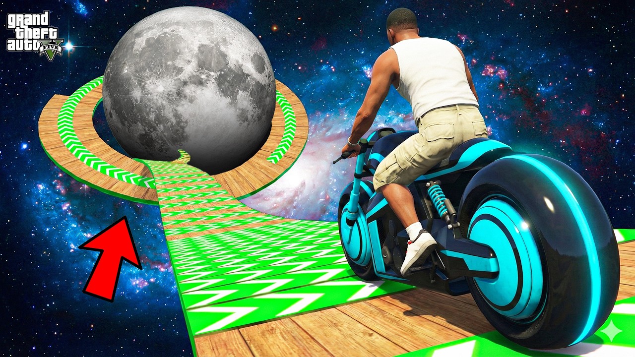 Franklin Tries Impossible Ramp Parkour Challenge in GTA 5 !
