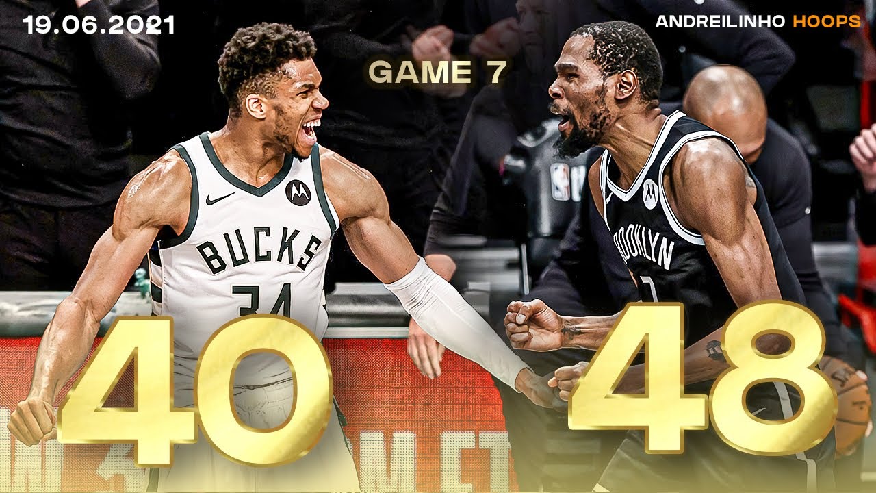 Giannis Antetokounmpo vs Kevin Durant EPIC DUEL! ● ECSF GAME 7 ● 19.06.21 ● Giannis 40 & Durant 48!