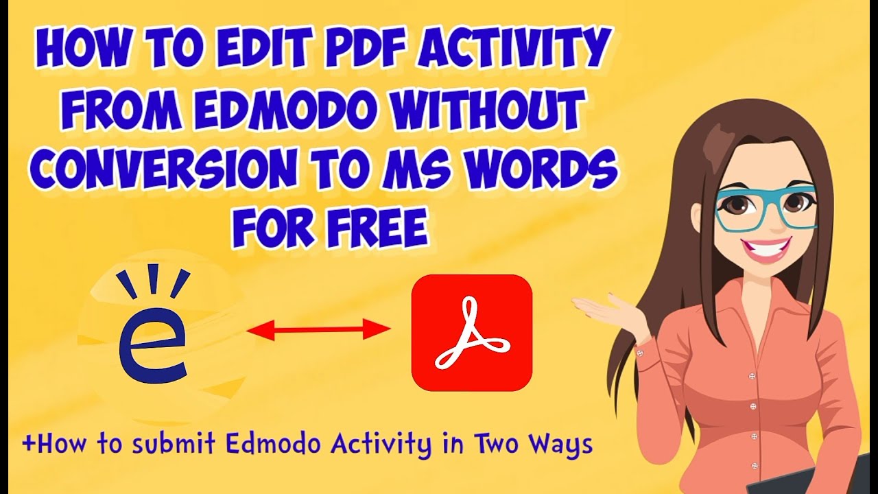HOW TO EDIT and SUBMIT  PDF ACTIVITY IN EDMODO WITHOUT CONVERSION FOR FREE || Karena Isha