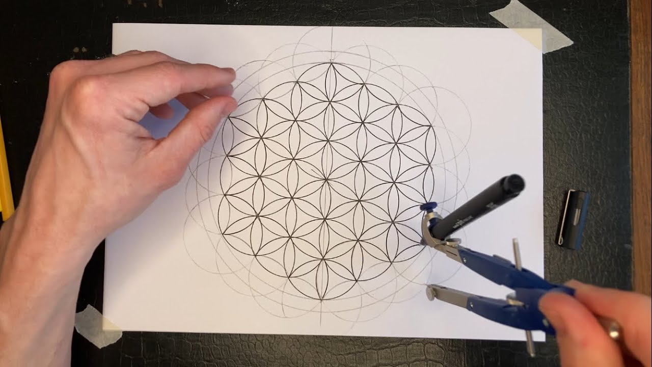 Teken de Flower of Life en voel de energie ✨ Sacred Geometry