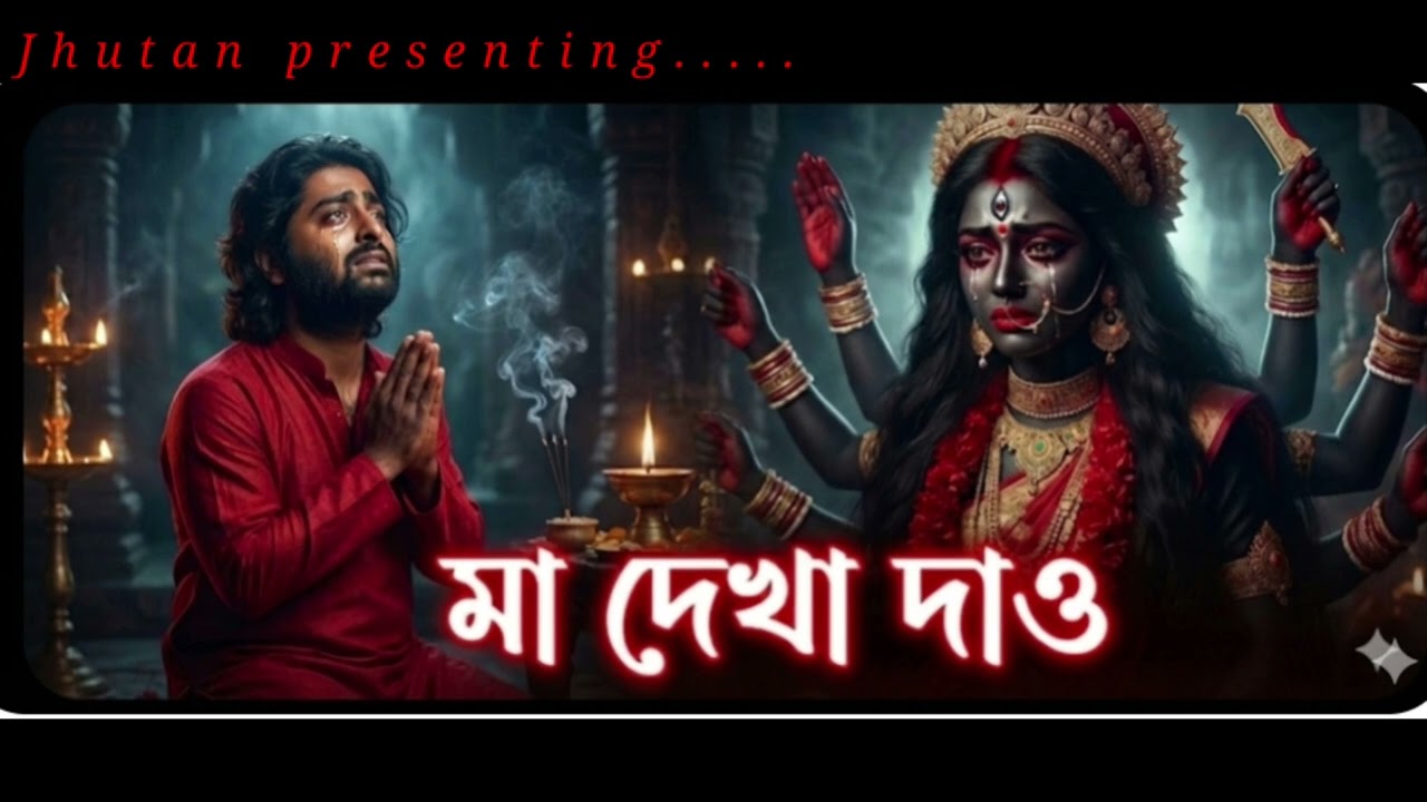 কালী মায়ের গান!! মা দেখা দাও!! কথা ও সুর!! ঝুটন শীল!! Sjlyrics!!