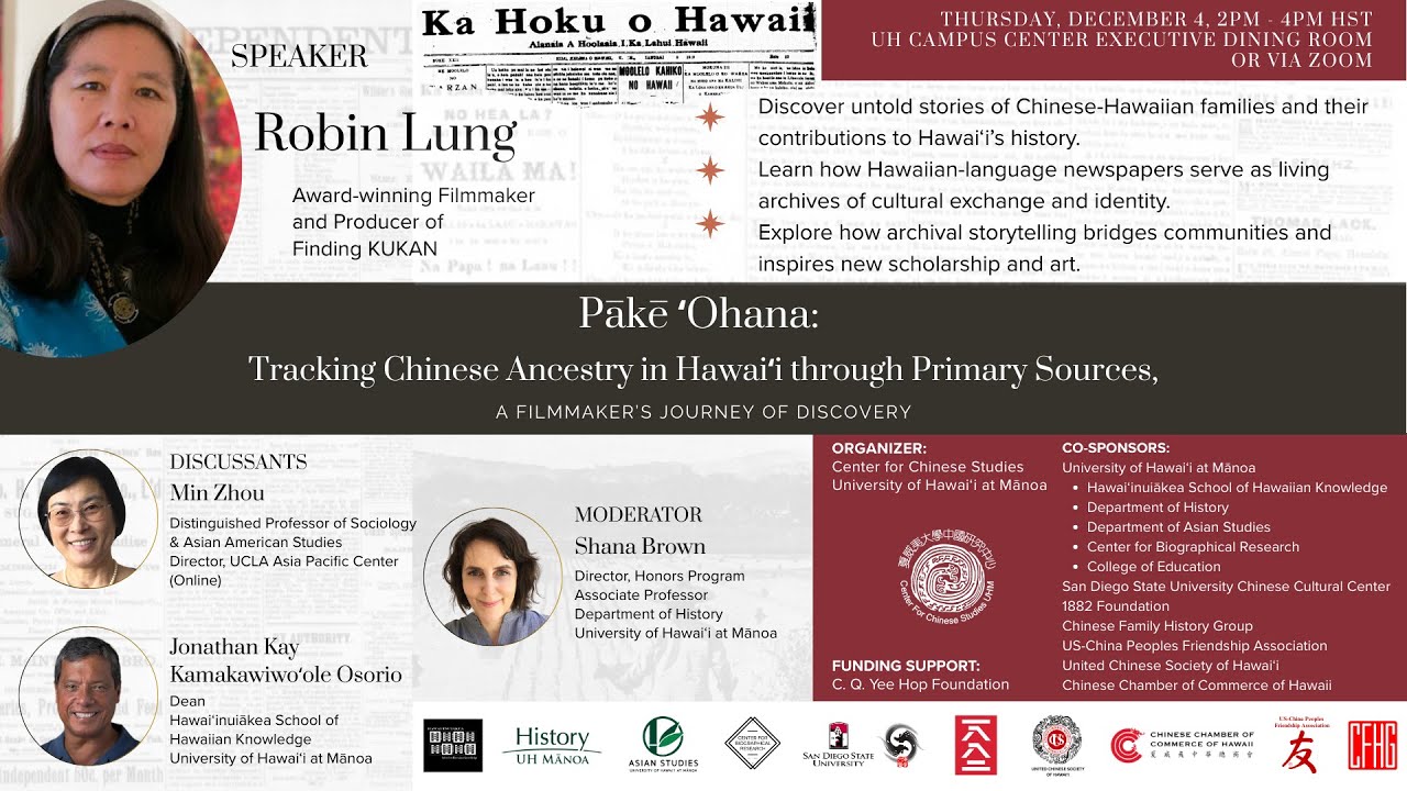 Pākē ʻOhana: Tracking Chinese Ancestry in Hawaiʻi through Primary Sources