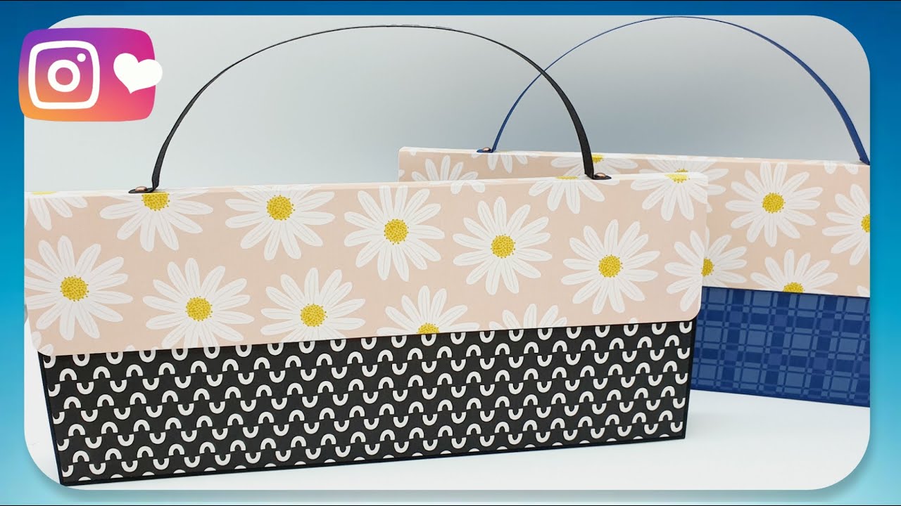 Anleitung: Große flache Handtasche mit Stampin' Up! │ Clutch basteln