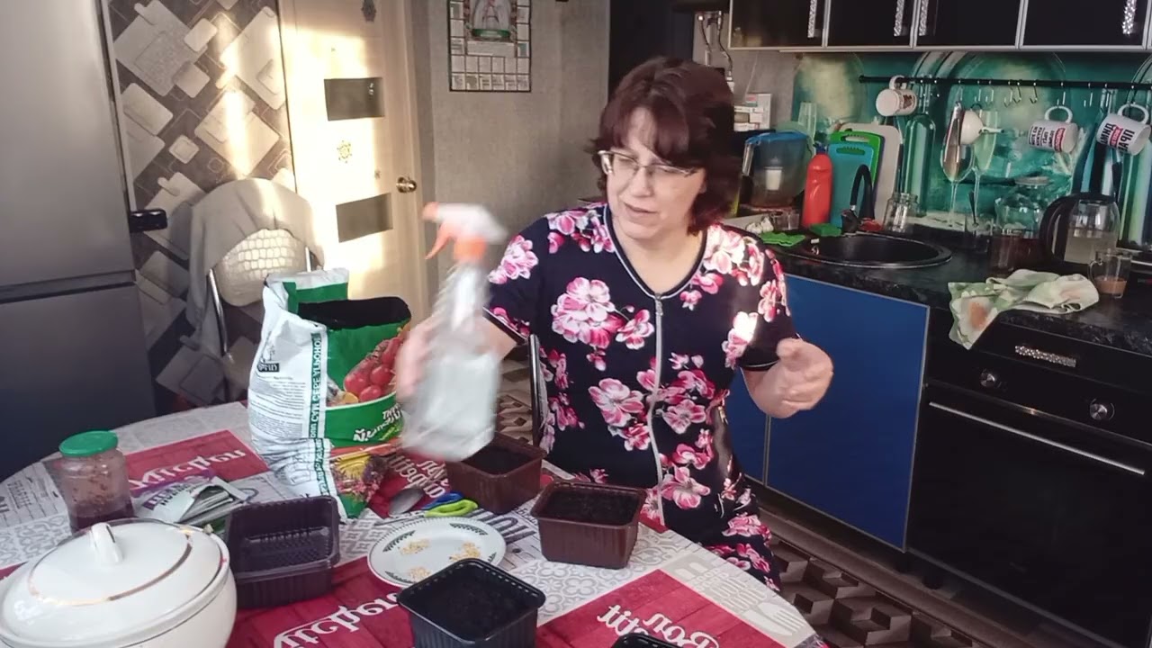 24 февраля, занимаюсь посадкой перцев и цветов на рассаду 🌱