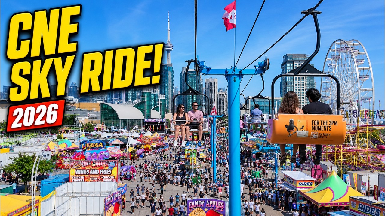 Аттракцион Sky Ride на CNE 2026 | Полная поездка над ярмаркой Midway