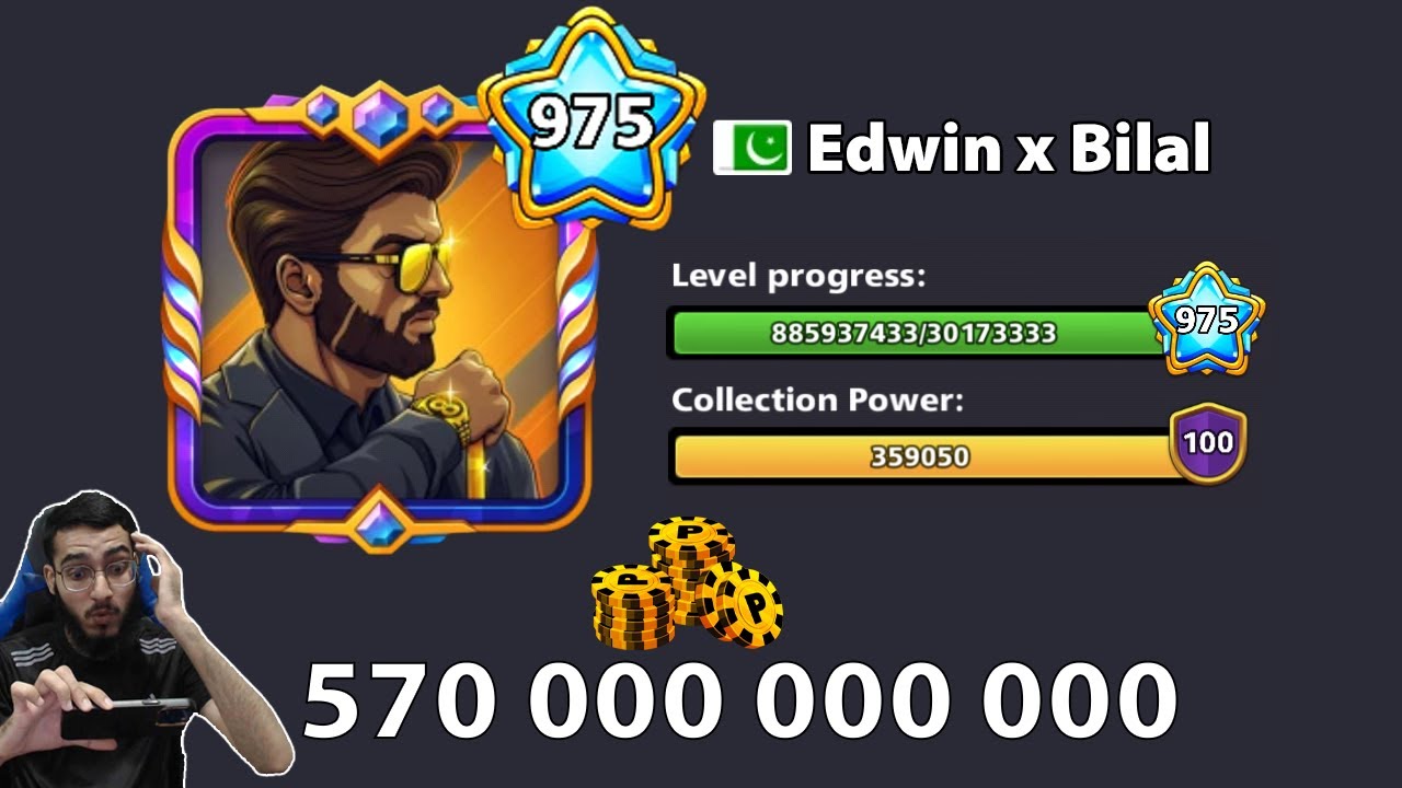 570 Billion Coins - 30k Cash - All Cues Maxed - Best Account - 8 ball pool