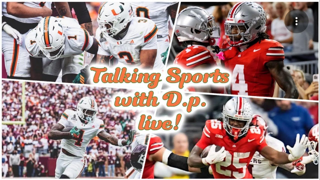 Miami moves on to the Cotton bowl. Talking sports with D.P. live!