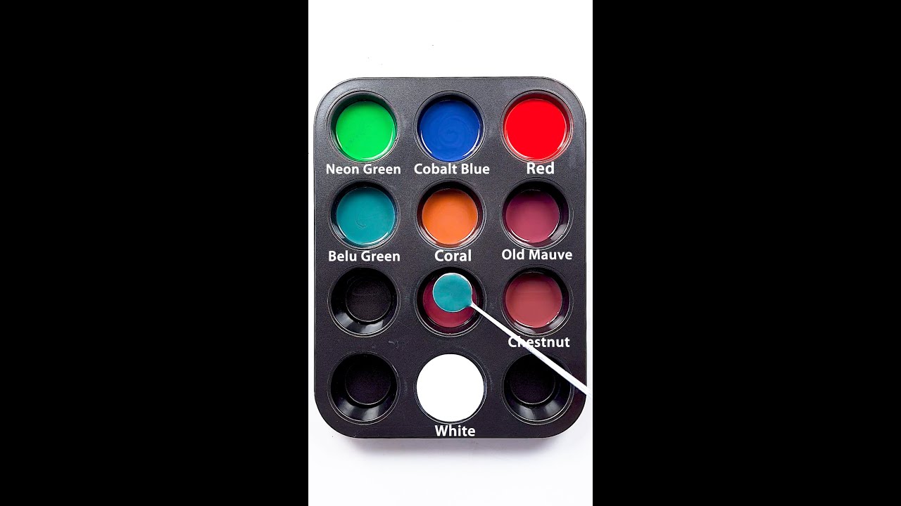 Creating 8 Colors with Just 4 Primary Colors #colormixing #satisfying #asmr 