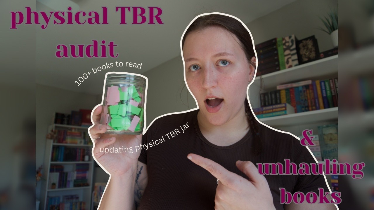 going through my physical tbr to see what i need to read📖 // tbr audit & unhauling books!