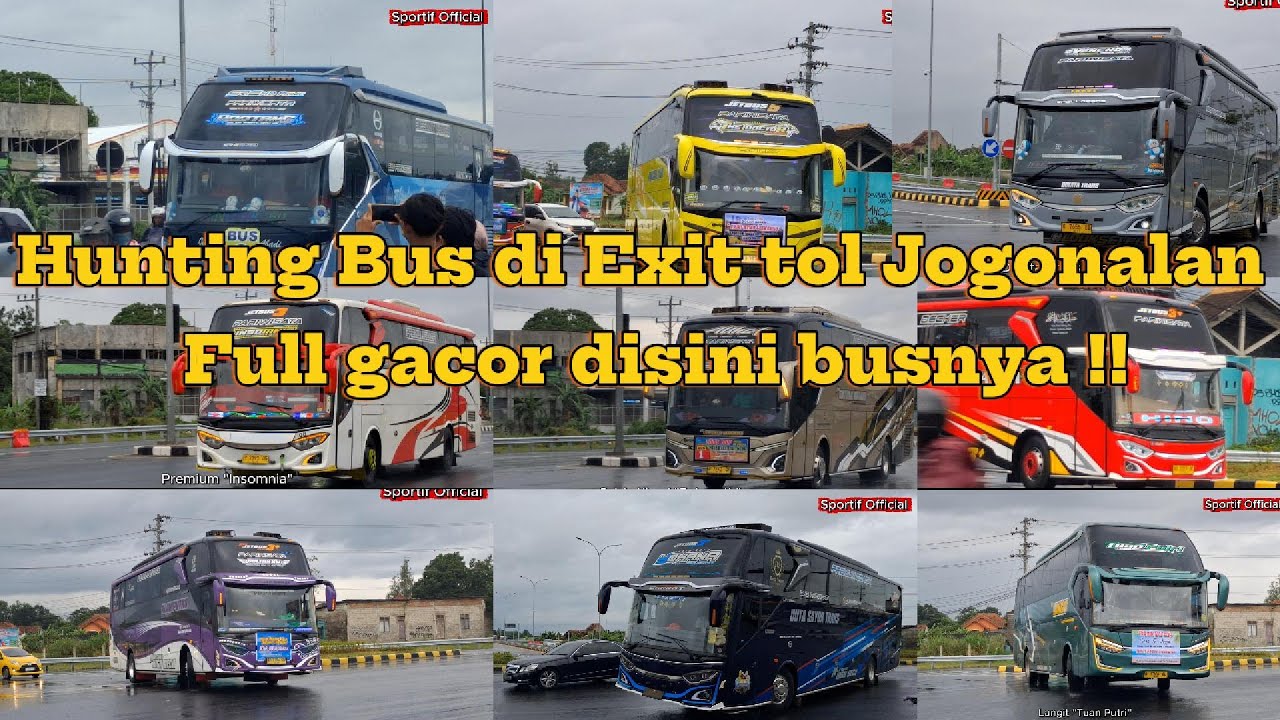 Hujan-hujan hunting bus di Exit tol Prambanan | Ternyata busnya rame dan full basuri !!!!!!