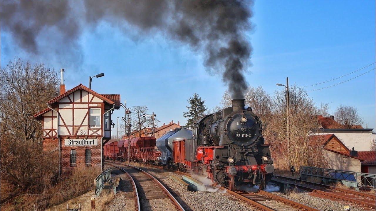 Im Dreiklang mit 58 1111-2 und einem Fotogüterzug durch Thüringen, März 2026