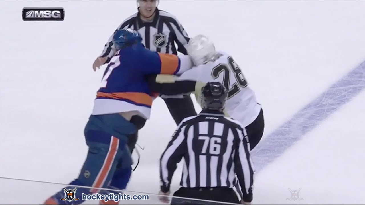 Ian Cole vs Matt Martin Apr 2, 2016