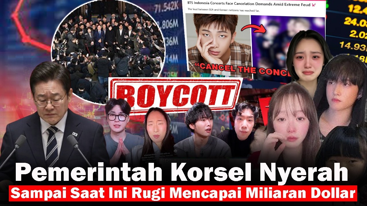 🟥KORSEL ALAMI KERUGIAN MILIARAN DOLLAR KARENA INDONESIA ! Dunia Ikut Boikot Kpop Dampak Knetz