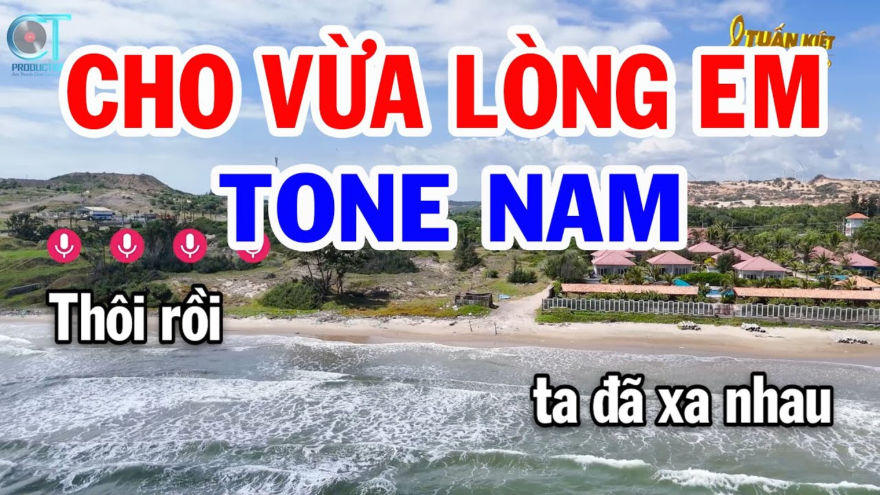 Karaoke Cho Vừa Lòng Em Tone Nam Dm | Nhạc Sống Karaoke Tuấn Kiệt