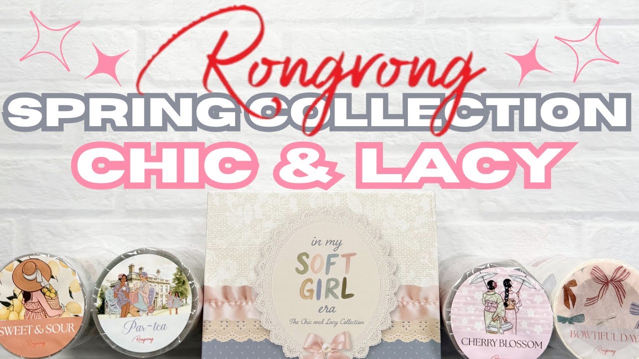 🎉 RONGRONG'S SPRING RELEASE 🎉 Flip Through & Journal With Me | The Chic & Lacy Collection | PET Tape