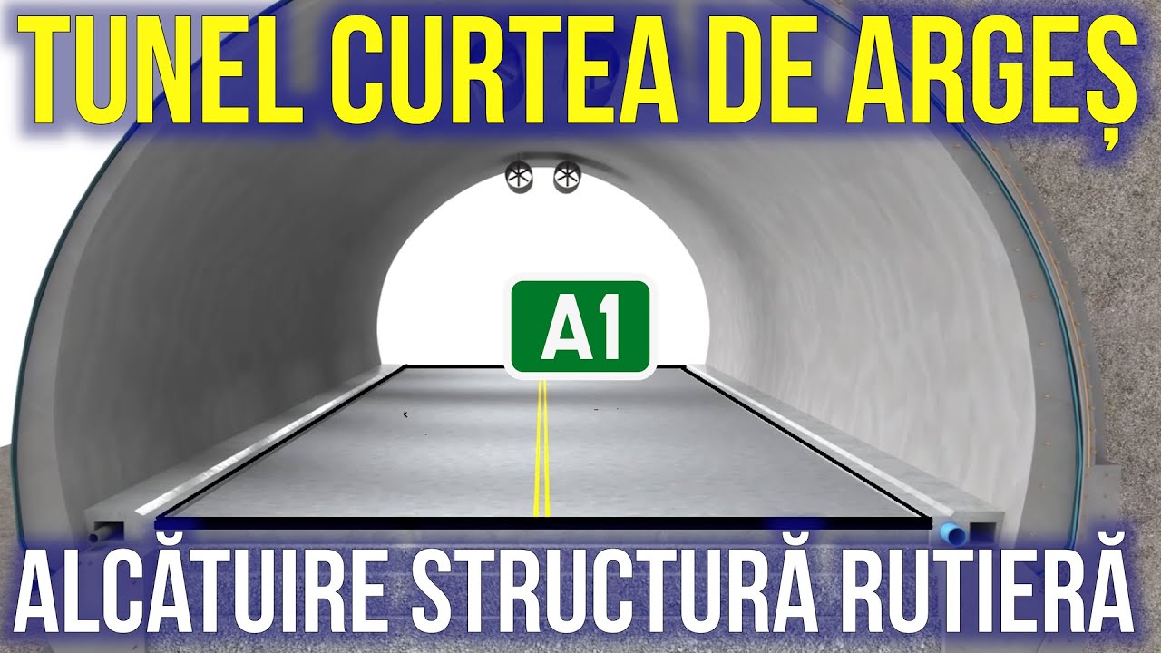 A1 Tunel Curtea de Argeș Ep 33 | Alcătuire structură rutieră, Montare bordură prefabricată din beton