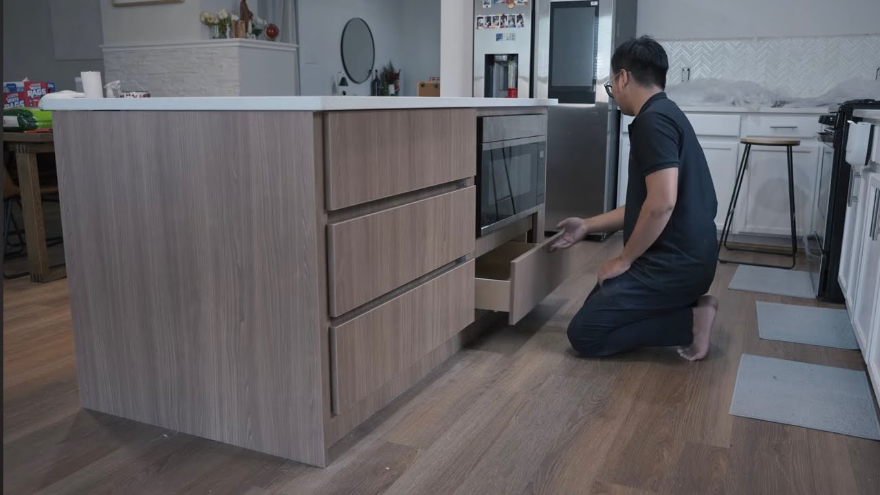 Custom Kitchen Island Build — Hidden Drawer & Perfect Fit!