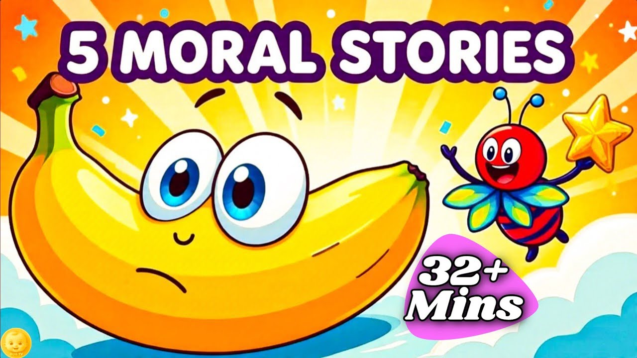 Viral Talking Banana Dance 🍌 5 Animated Bedtime Stories for Kids with Life Lessons (32+ Minutes)