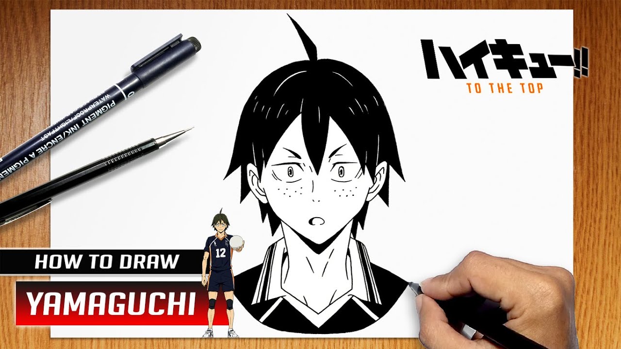 How to draw Tadashi Yamaguchi from Haikyuu to the top