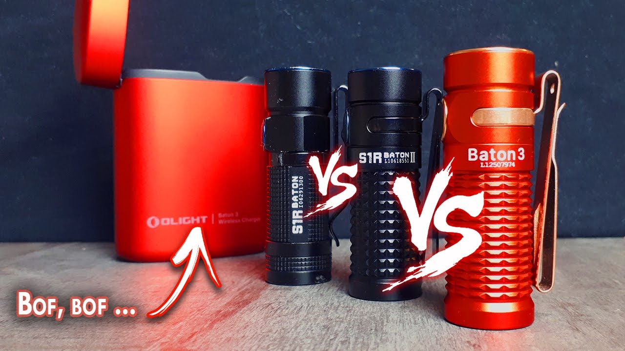 Olight Baton III - Comparaison avec la S1R II & présentation du chargeur (inutile ?)