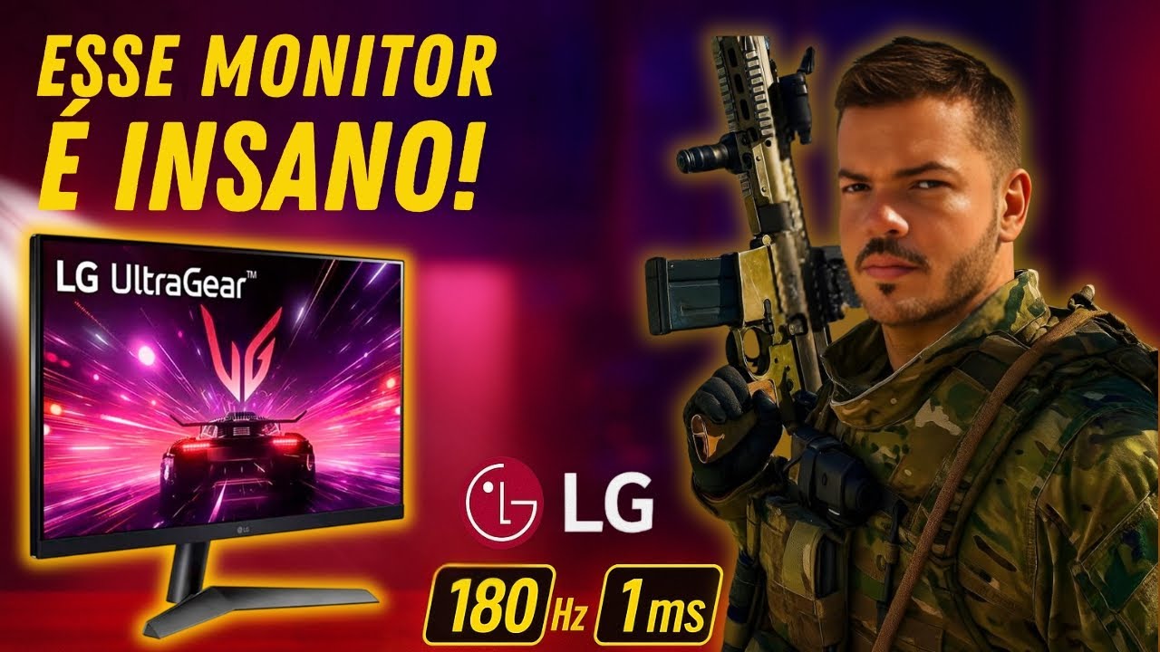 🚀 ESSE MONITOR É INSANO! LG UltraGear 24” 180Hz 1ms – Unboxing + SETUP COMPLETO! #unboxing