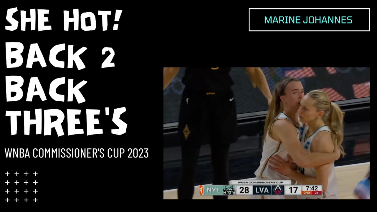 BACK to BACK Three's for Marine Johannes in the WNBA Commissioner's Cup 2023 #wnba
