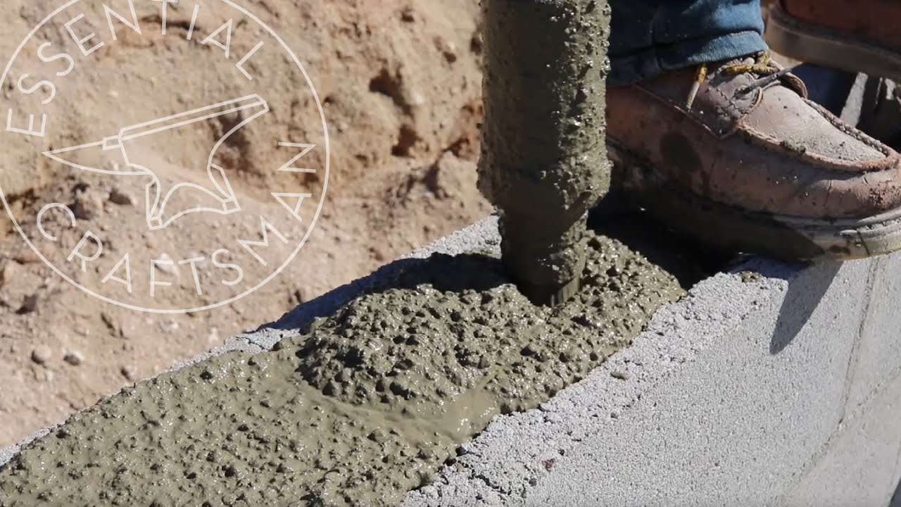 Grouting a Block Wall