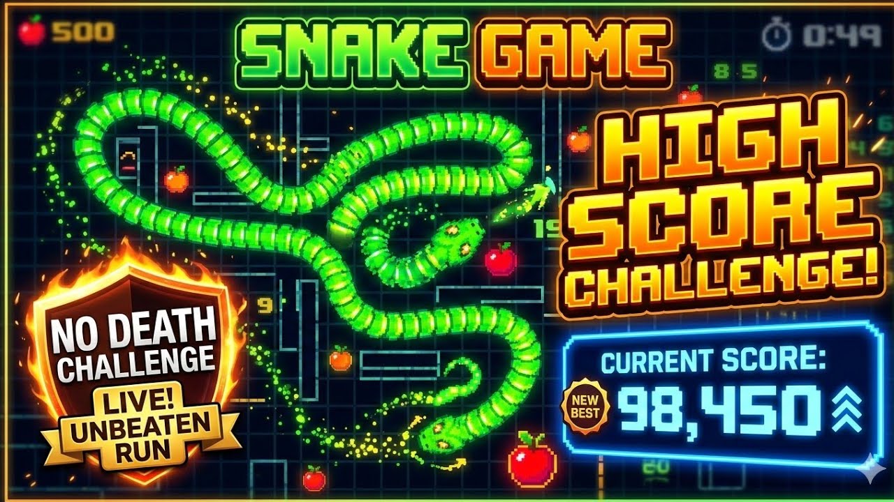 Snake Game Live 🔥 Highest Score Challenge