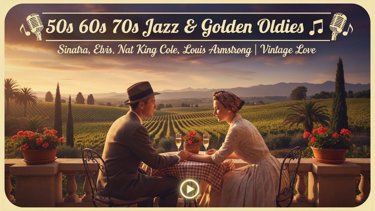 50s 60s 70s Jazz & Golden Oldies 🎶 Sinatra, Elvis, Nat King Cole, Louis Armstrong | Vintage Love