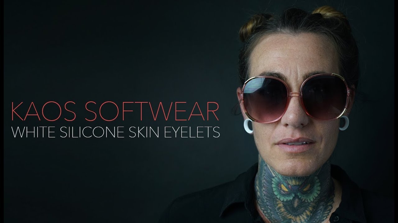 KAOS White Silicone Skin Eyelets (6G - 2 Inches) | UrbanBodyJewelry.com