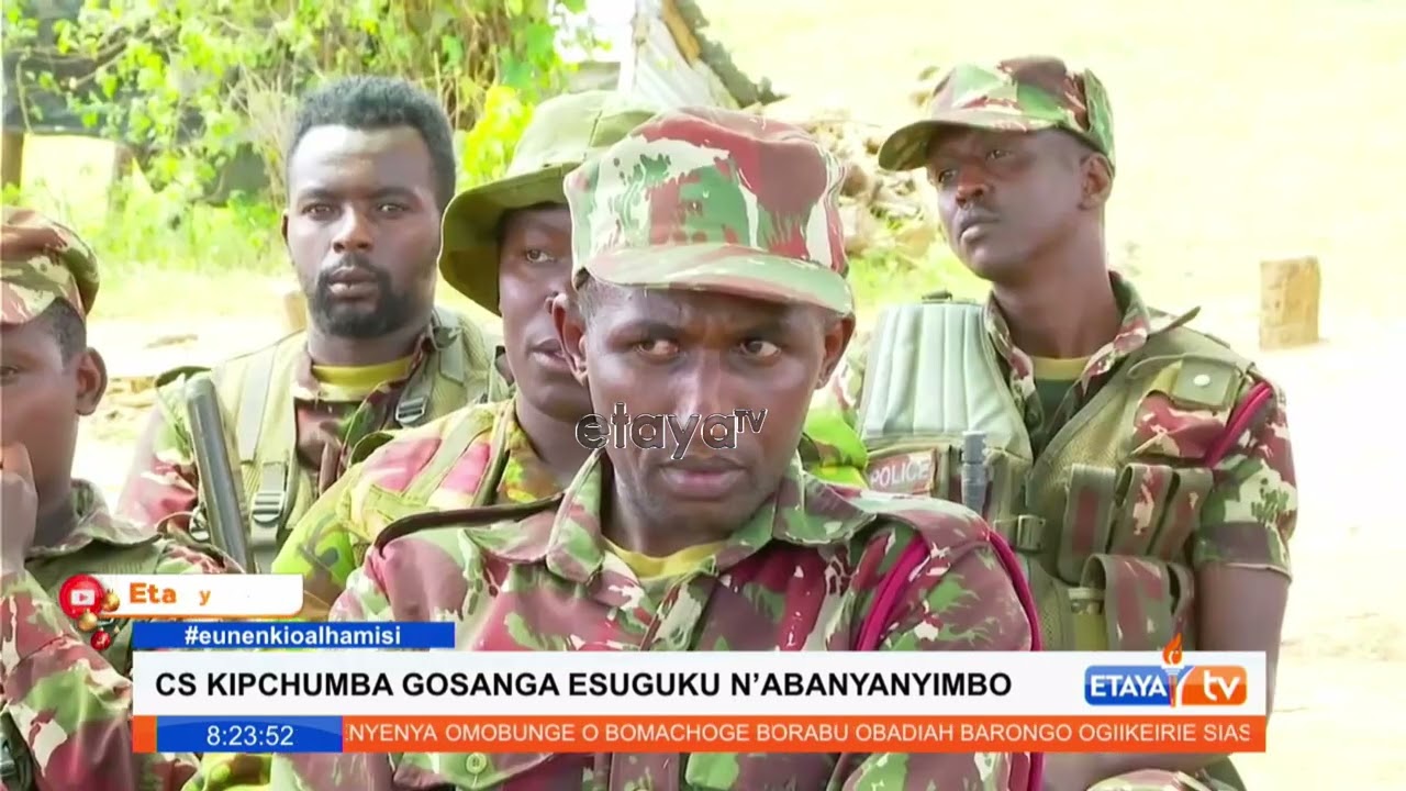 CS Kipchumba Murkomen świętuje Boże Narodzenie z funkcjonariuszami ochrony w obozie KDF w Todo