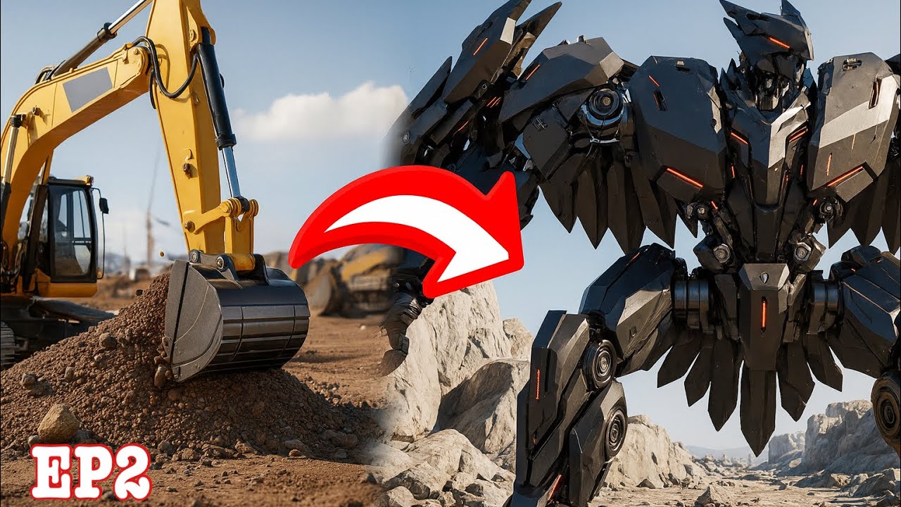 Amazing From old Excavator to Eagle robot. ep2