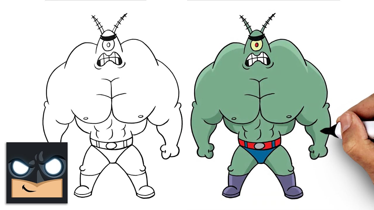 How To Draw Swole Plankton | Spongebob Squarepants