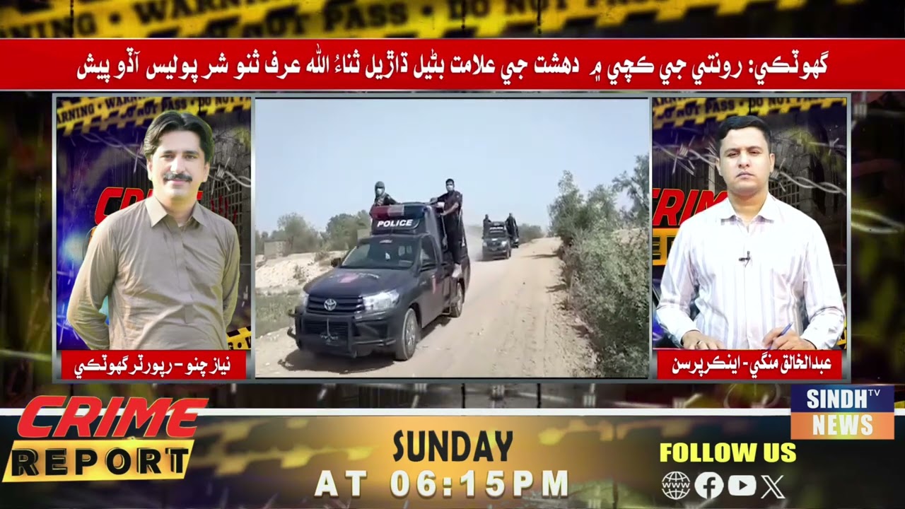 Crime Report With Khaliq Mangi |  22 February 2025 | Sindh TV NEWS PART 1