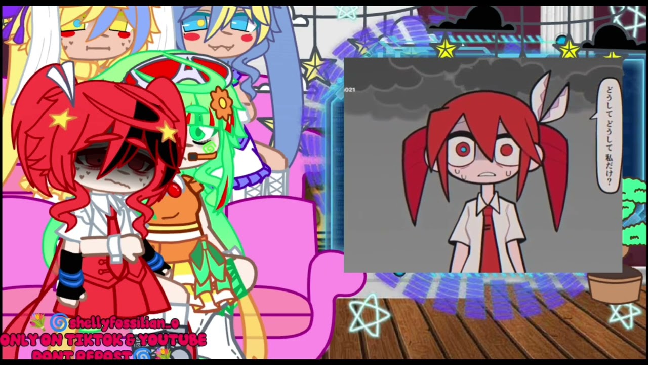 Triple Baka Squad(baumkuchen end credits)react to Triple Baka and their music video(credits in vid)