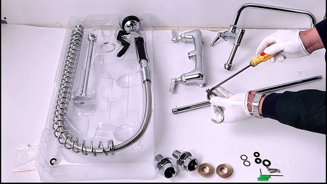 How to install Pull Out Spray Commercial Kitchen Faucet