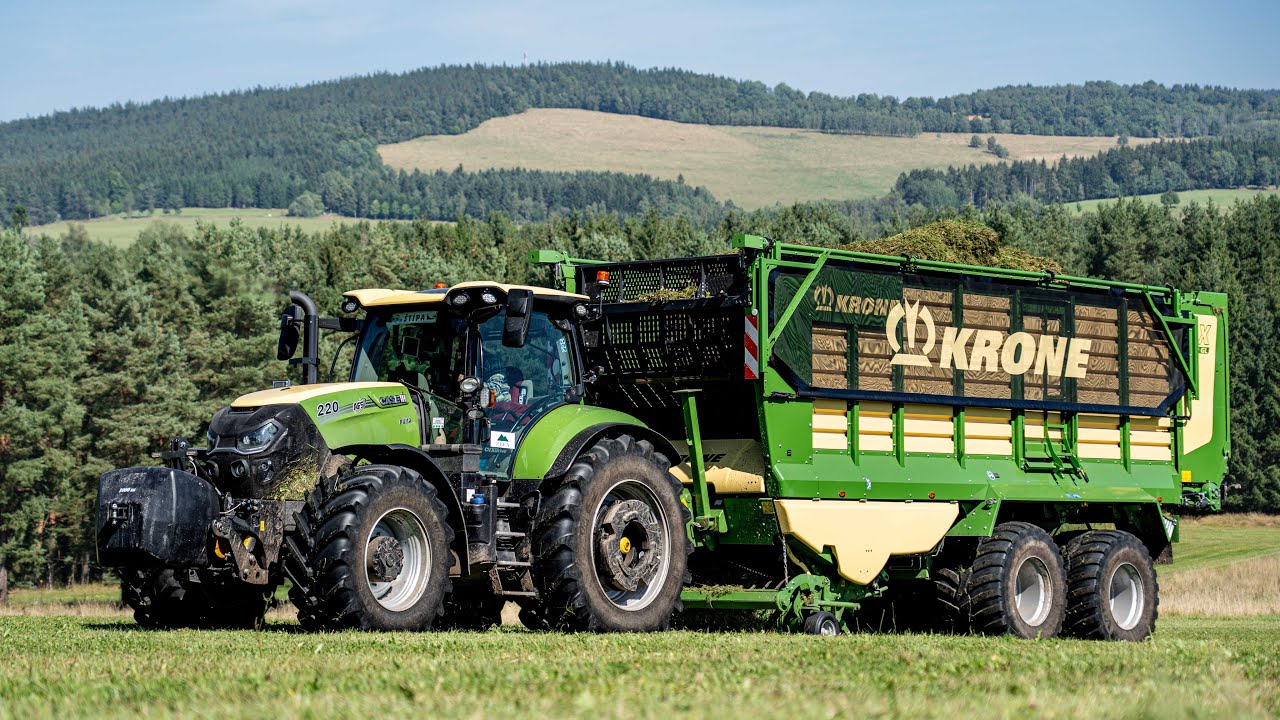 4K | Senáže na Šumavě 2023 - 2x Case Puma 220 & Krone RX, Krone BigM 450