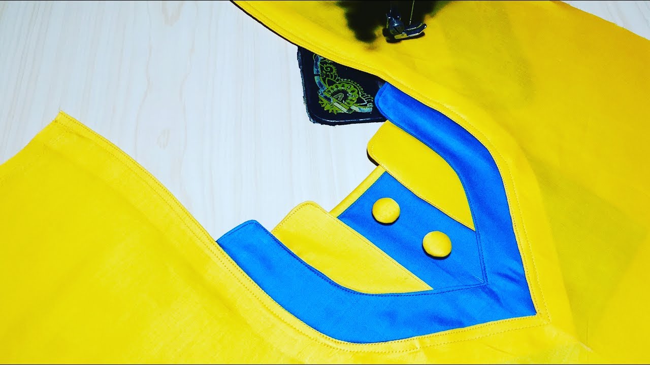 Front Neck Design cutting and stitching