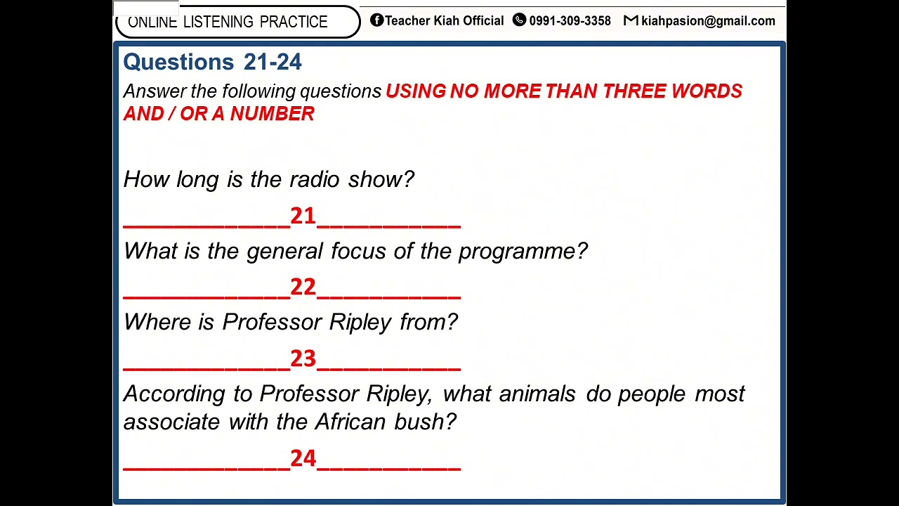 IELTS LISTENING MOCK TEST WITH ANSWER l DAY 14 #ielts #teacherkiah