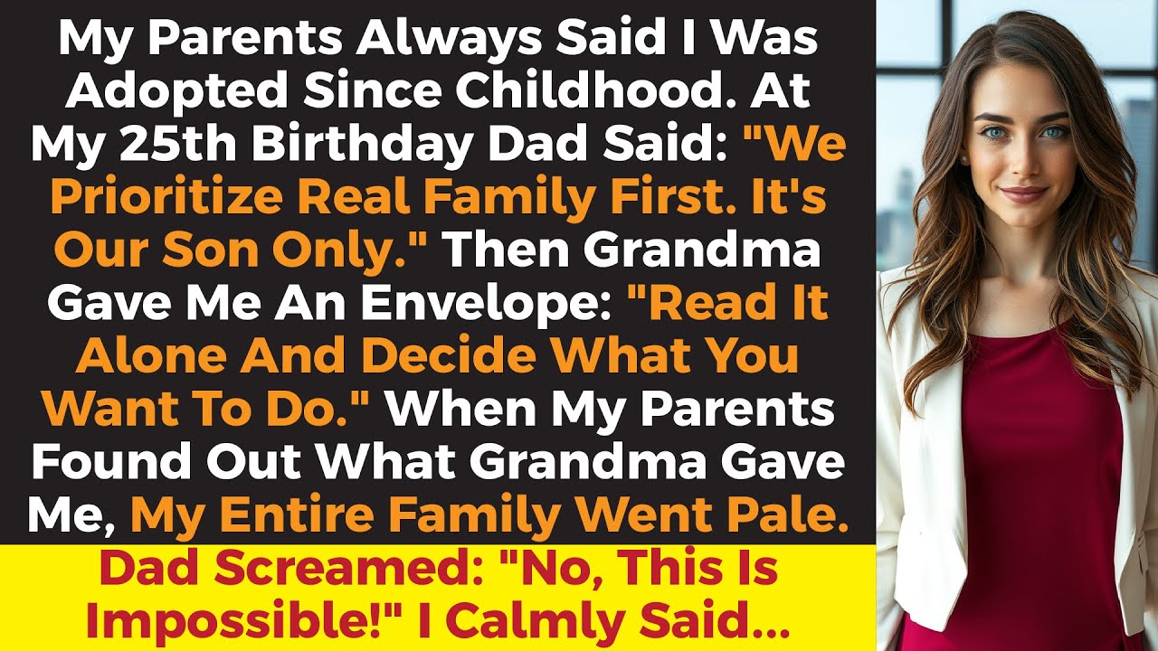 My parents Said I Was Adopted My Whole Life. Then Grandma's Envelope Made Them  Speechless...