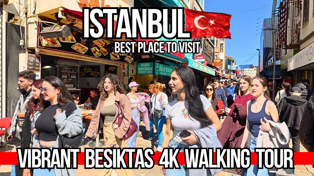 🇹🇷 MOST VIBRANT ISTANBUL 4K Walking Tour: Besiktas Vibes 2026 | Cafes, Bars, Food, Shops, Bosphorus