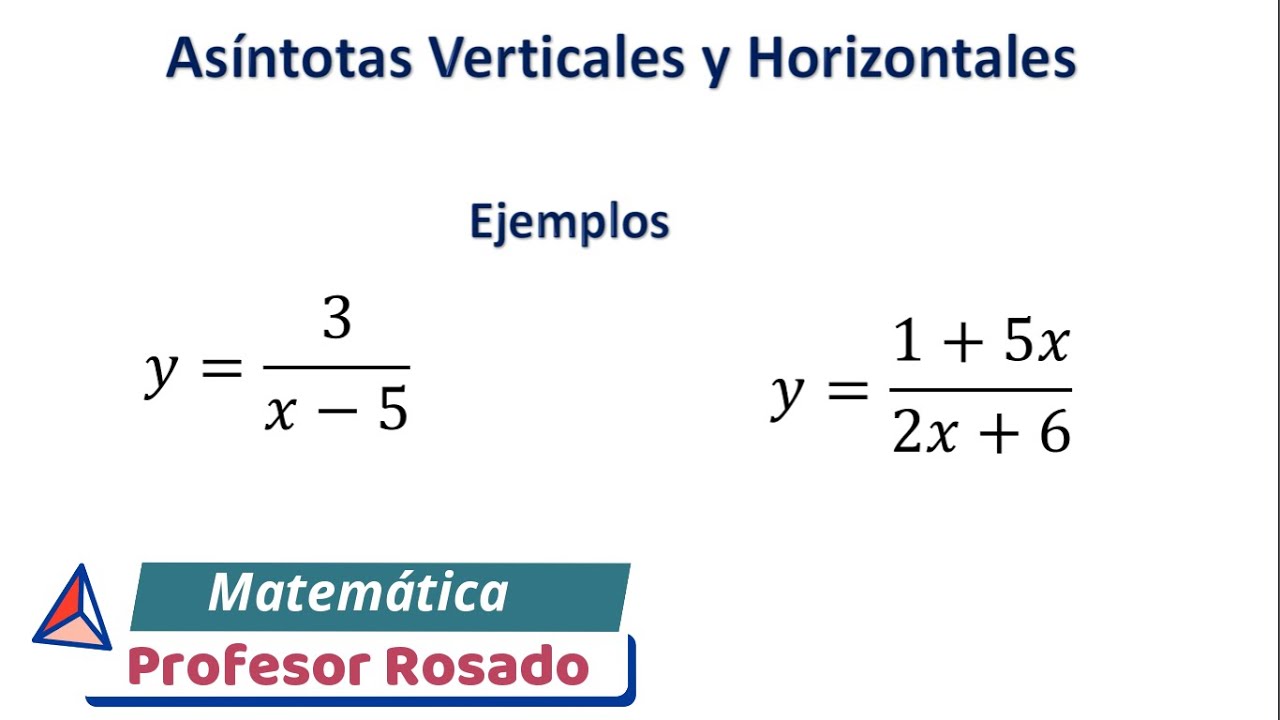 ASÍNTOTAS VERTICALES Y HORIZONTALES
